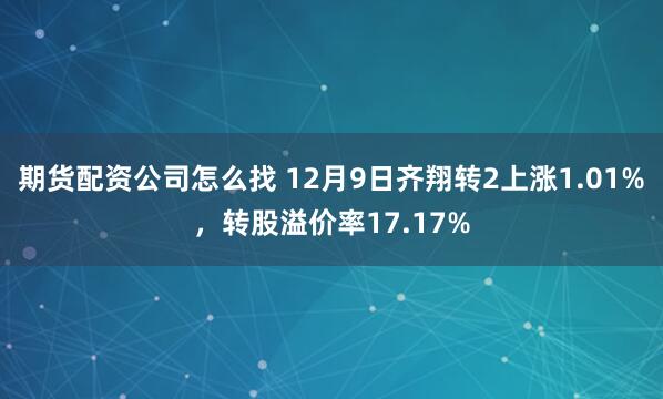 期货配资公司怎么找 12月9日齐翔转2上涨1.01%，转股溢价率17.17%