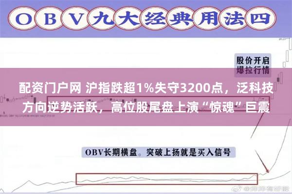 配资门户网 沪指跌超1%失守3200点，泛科技方向逆势活跃，高位股尾盘上演“惊魂”巨震